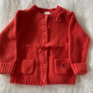 Burnt orange girl’s cardigan